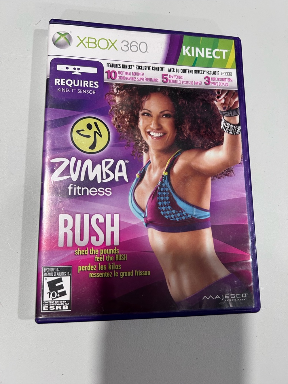 Zumba Fitness Rush Xbox 360 Kinect Game - Purple Pink Green